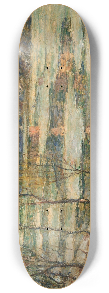 Ernest Lawson - Ice in the River 8.25 inch art skate deck