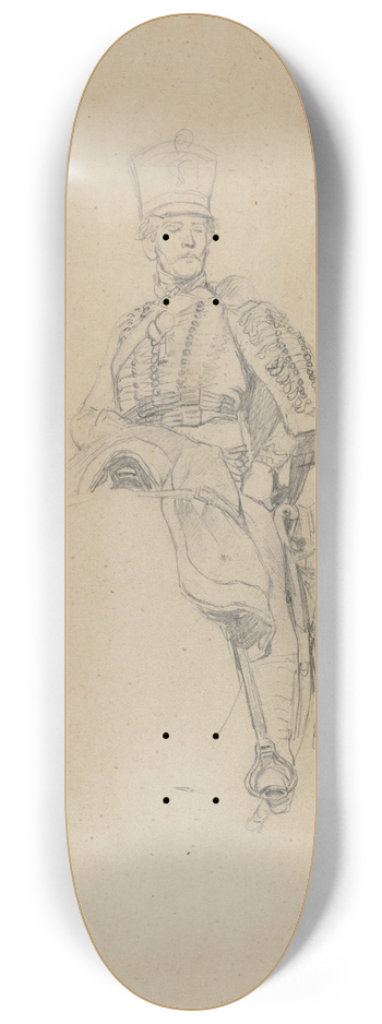 Ernest Meissonier - A French Hussar 8.25 inch art skate deck