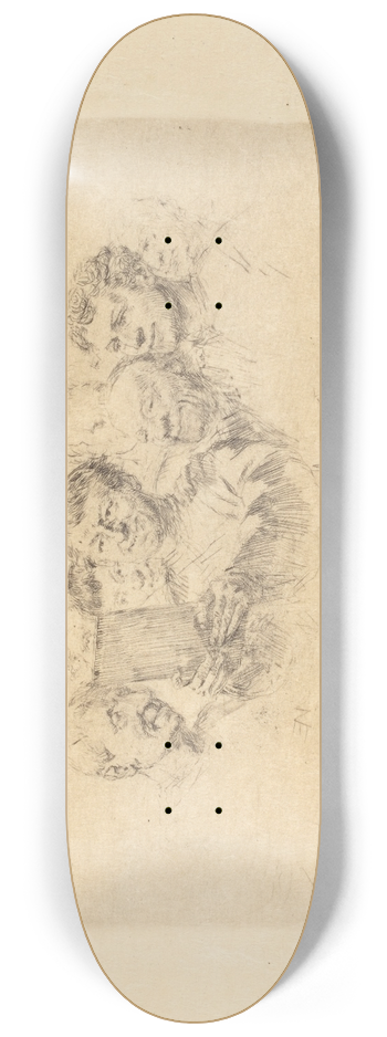 Ernest Meissonier - Les Amateurs 8.25 inch art skate deck