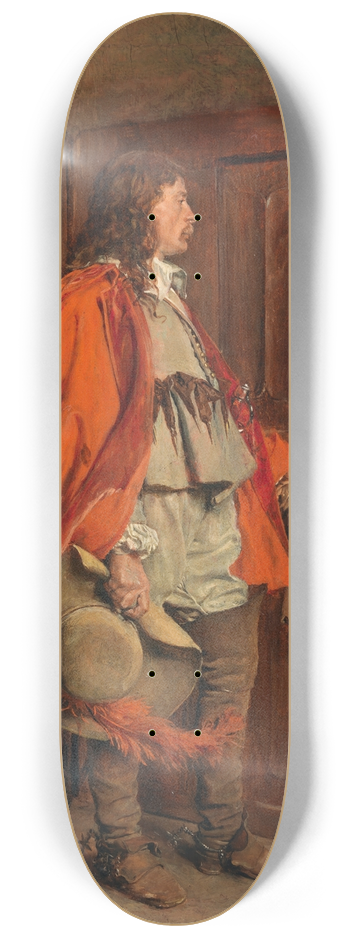Ernest Meissonier - Man in a Red Cloak 8.25 inch art skate deck