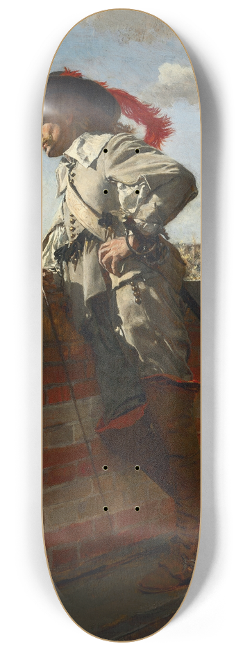 Ernest Meissonier - On a Terrace 8.25 inch art skate deck