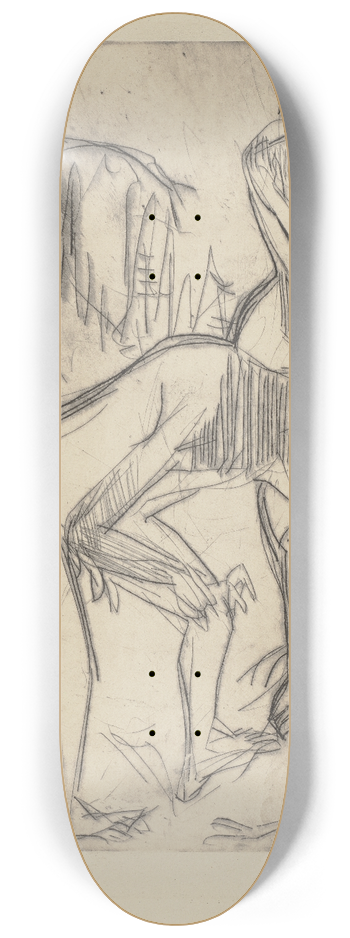 Ernst Ludwig Kirchner - Adam und Eva 8.25 inch art skate deck