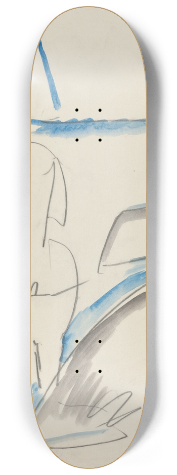 Ernst Ludwig Kirchner - Bather on the Beach 8.25 inch art skate deck