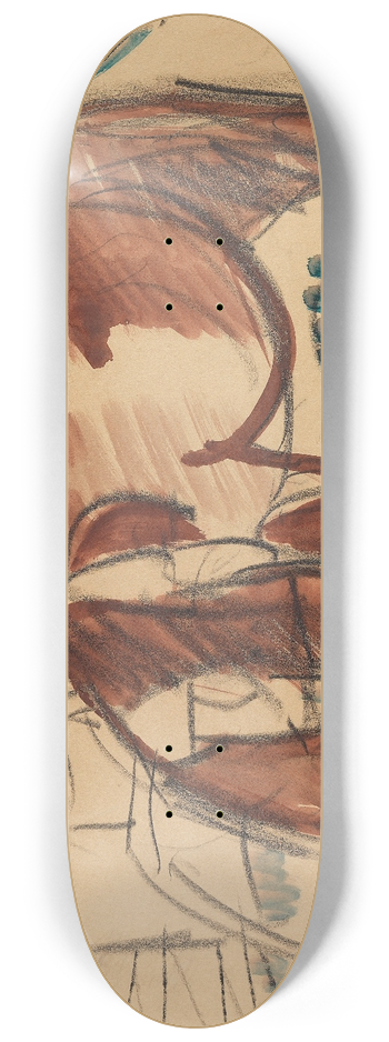 Ernst Ludwig Kirchner - Bauer und trinkende Kuh 8.25 inch art skate deck