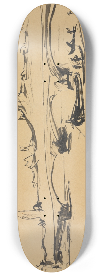 Ernst Ludwig Kirchner - Blick auf Dresden 8.25 inch art skate deck