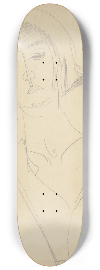 Ernst Ludwig Kirchner - Brustbild Erna 8.25 inch art skate deck