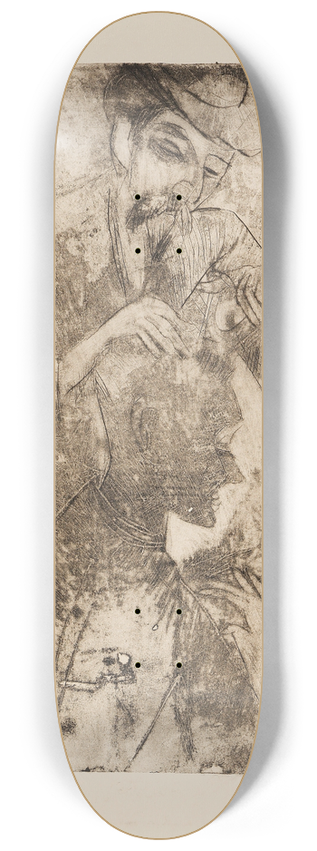 Ernst Ludwig Kirchner - Der Friseur 8.25 inch art skate deck