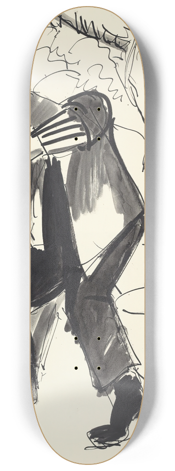 Ernst Ludwig Kirchner - Grabender Bauer (Digging Peasant) 8.25 inch art skate deck