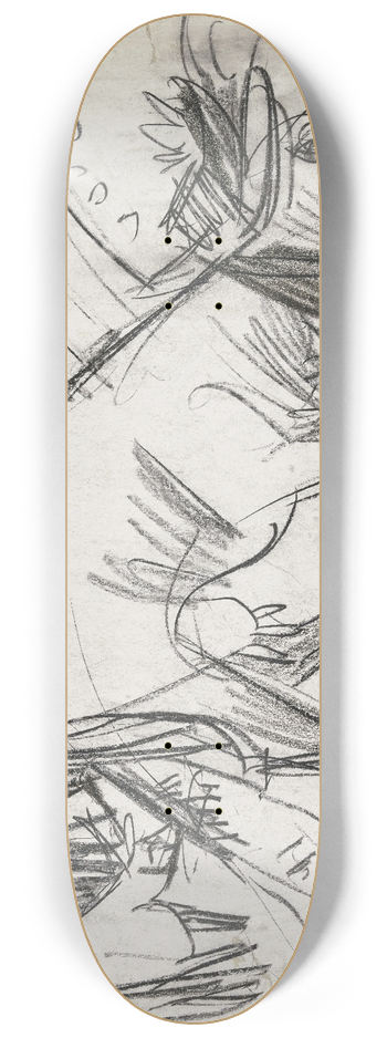 Ernst Ludwig Kirchner - Grazing cow 8.25 inch art skate deck