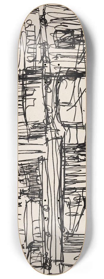 Ernst Ludwig Kirchner - Hauptbahnhof in Dresden 8.25 inch art skate deck