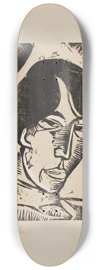 Ernst Ludwig Kirchner - Head of Erna 8.25 inch art skate deck