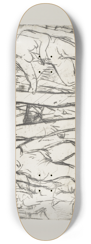 Ernst Ludwig Kirchner - Im Walde spielende Mdchen 8.25 inch art skate deck