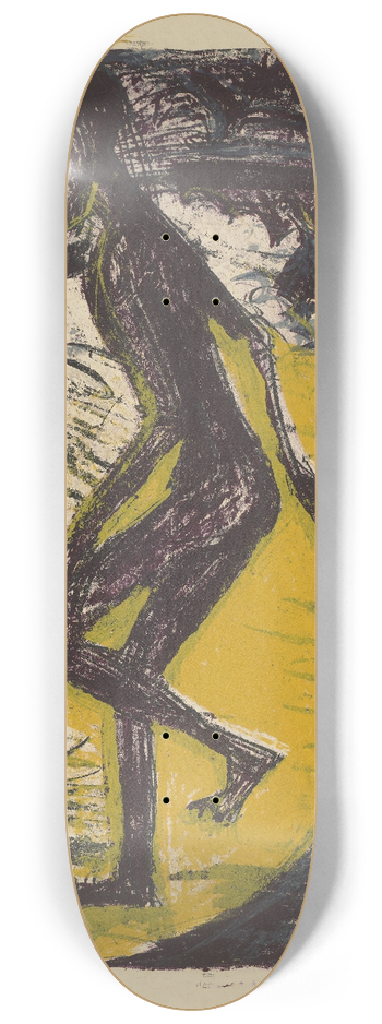 Ernst Ludwig Kirchner - Ins Meer Schreitender (Hans Gewecke) 8.25 inch art skate deck
