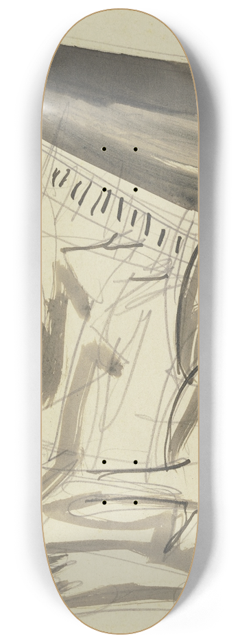 Ernst Ludwig Kirchner - Klemperer at the piano 8.25 inch art skate deck