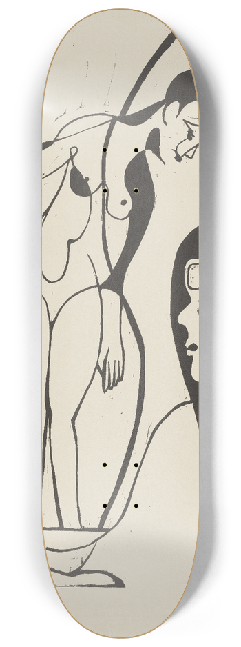 Ernst Ludwig Kirchner - Knstler und Modell 8.25 inch art skate deck