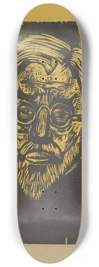 Ernst Ludwig Kirchner - Kopf Jakob Bosshart 8.25 inch art skate deck