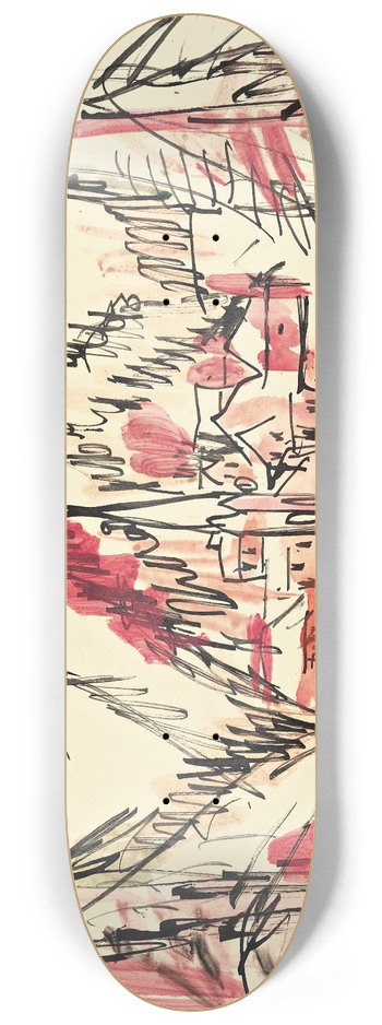 Ernst Ludwig Kirchner - Landschaft Davos(Landscape At Davos) 8.25 inch art skate deck