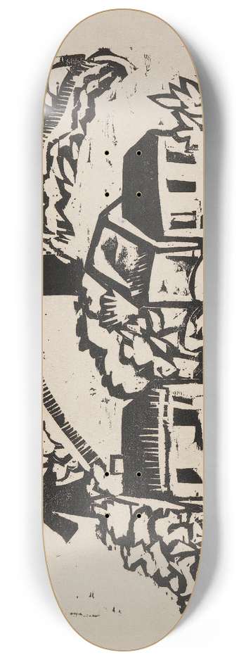 Ernst Ludwig Kirchner - Landschaft mit Windmhlen 8.25 inch art skate deck