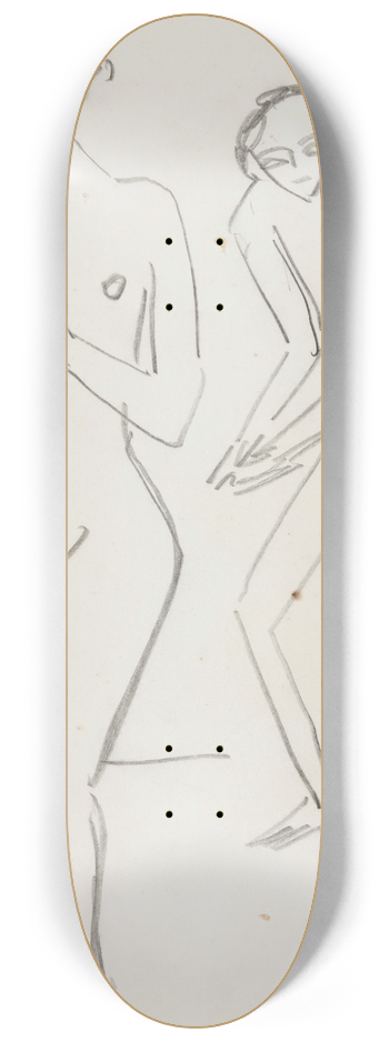 Ernst Ludwig Kirchner - Man and woman 8.25 inch art skate deck