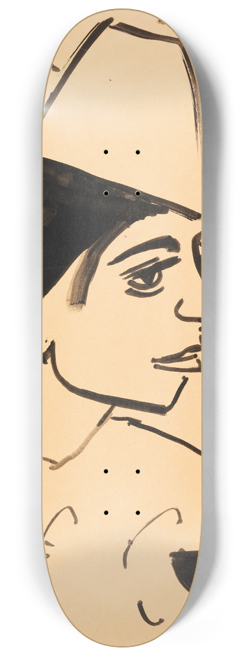 Ernst Ludwig Kirchner - Mdchenkopf 8.25 inch art skate deck