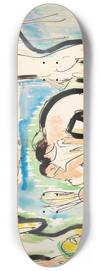 Ernst Ludwig Kirchner - Ruderer 8.25 inch art skate deck