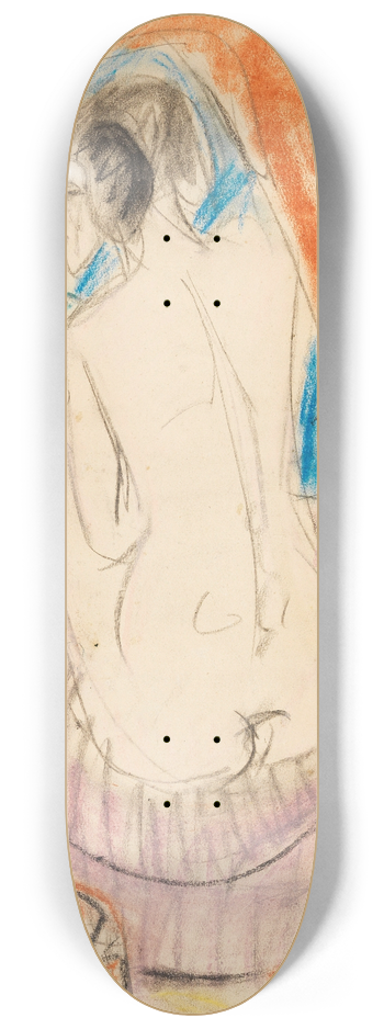 Ernst Ludwig Kirchner - Selbstportrt mit Gerda (Mann und Sitzende im Atelier) 8.25 inch art skate deck