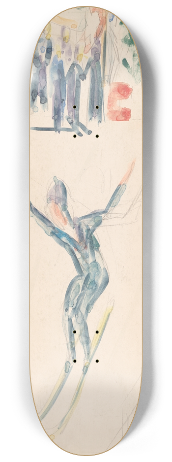 Ernst Ludwig Kirchner - Ski Jumper 8.25 inch art skate deck