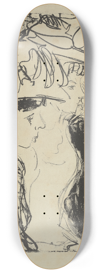 Ernst Ludwig Kirchner - Spaziergnger 8.25 inch art skate deck