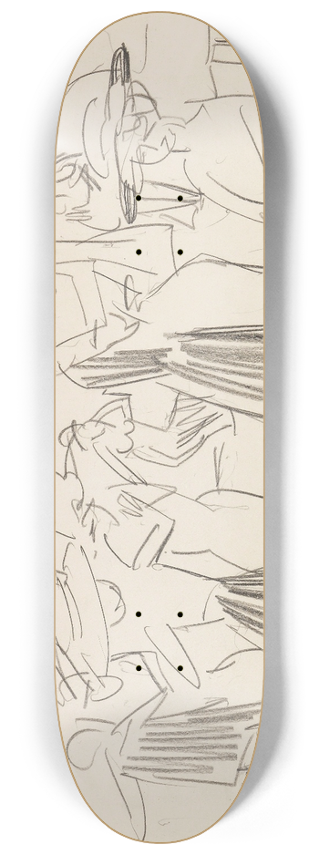Ernst Ludwig Kirchner - Tanzcaf 8.25 inch art skate deck