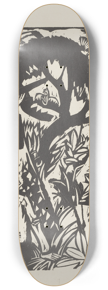 Ernst Ludwig Kirchner - Taubenjger im Gehlz, Fehmarn 8.25 inch art skate deck