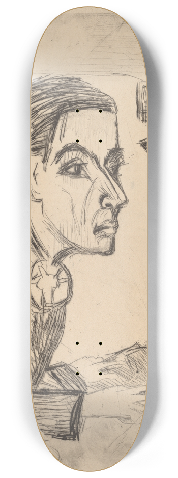 Ernst Ludwig Kirchner - The Painter 8.25 inch art skate deck
