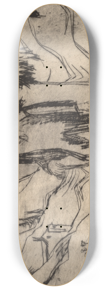 Ernst Ludwig Kirchner - The Wanderer 8.25 inch art skate deck