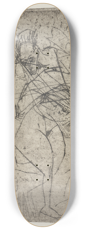 Ernst Ludwig Kirchner - Vergewaltigungsszene 8.25 inch art skate deck