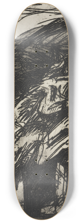 Ernst Ludwig Kirchner - Zwei Katzen;Berghuser  Stafelalp 8.25 inch art skate deck