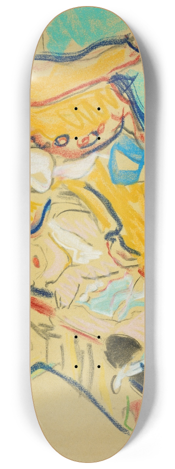 Ernst Ludwig Kirchner - Zwei Mdchen auf einem Divan 8.25 inch art skate deck