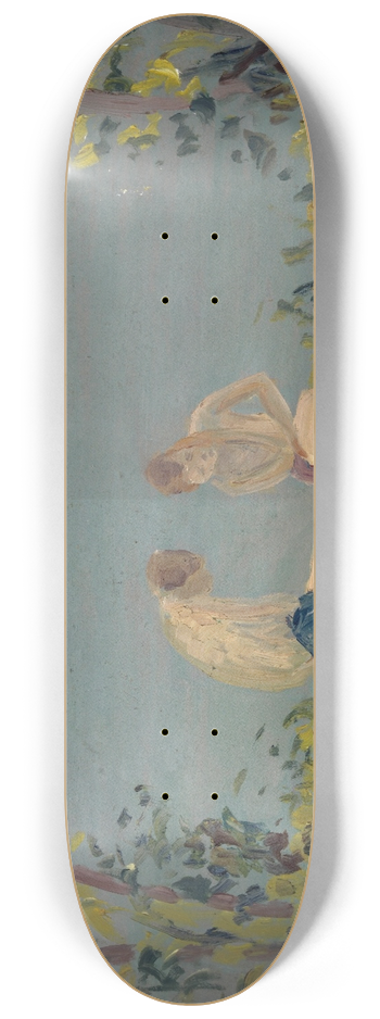 Ernst Schiess - Bathing Boys on a Wall at a Lake 8.25 inch art skate deck