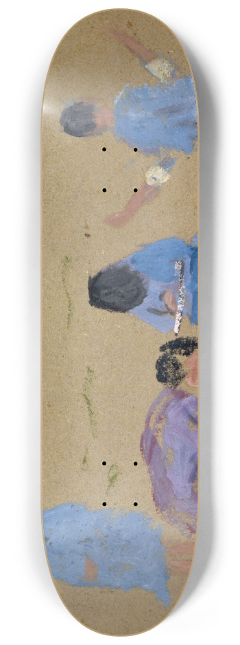 Ernst Schiess - Children Barefoot in the Green 8.25 inch art skate deck