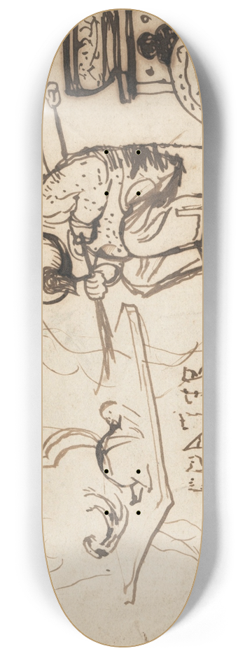Frederick Walker - Rossetti roasting the clique 8.25 inch art skate deck