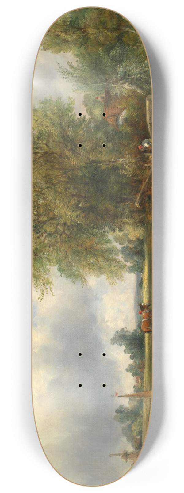 Frederick Waters Watts - A Lock on the Stour 8.25 inch art skate deck
