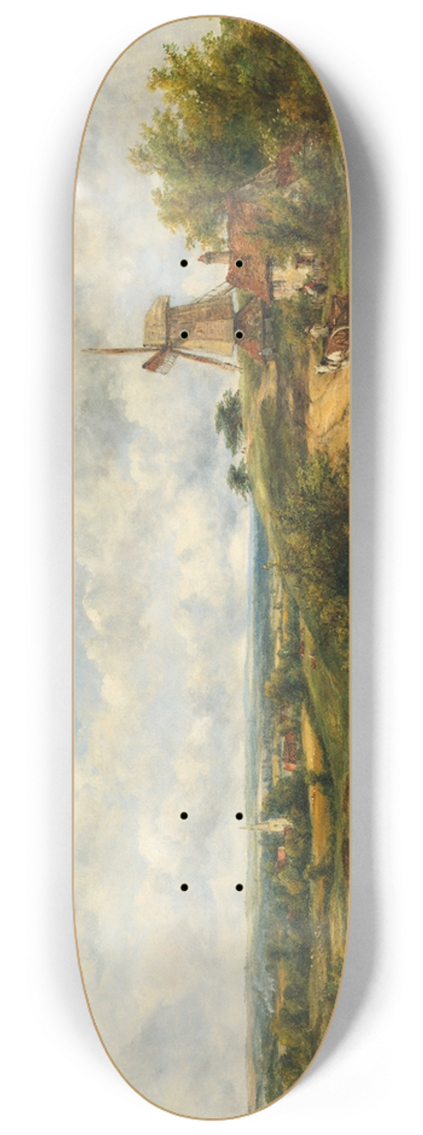 Frederick Waters Watts - View of Hampstead Heath 8.25 inch art skate deck