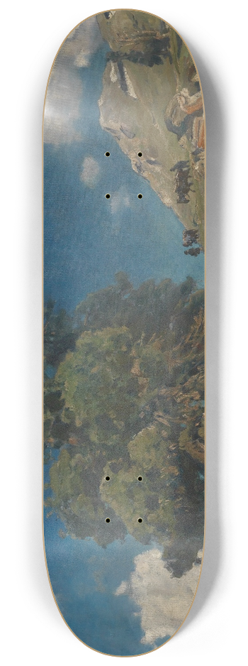 Eugen Bracht - Monte Rosa und Arven 8.25 inch art skate deck