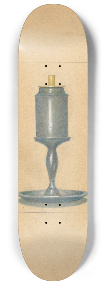 Eugene Barrell - Pewter Lamp 8.25 inch art skate deck