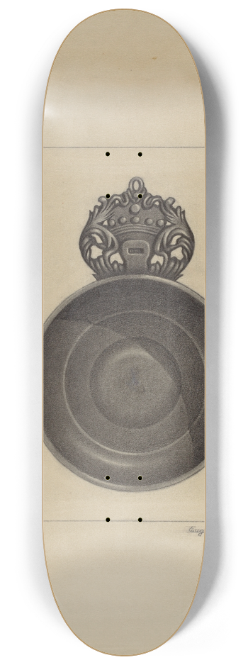 Eugene Barrell - Pewter Porringer 8.25 inch art skate deck