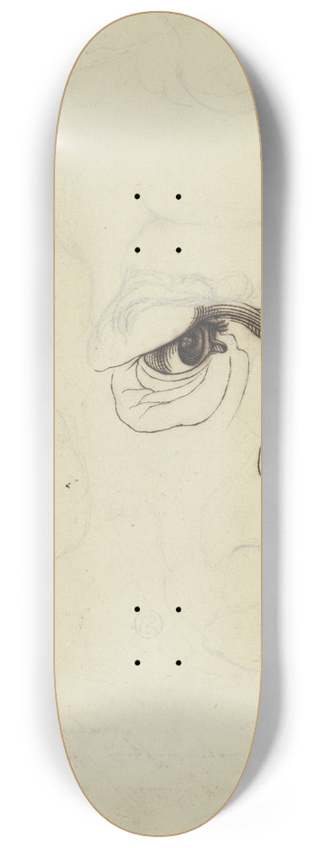 Eugen Eduard Schffer - Male head 8.25 inch art skate deck