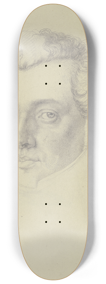 Eugen Eduard Schffer - Portrait of a young man 8.25 inch art skate deck