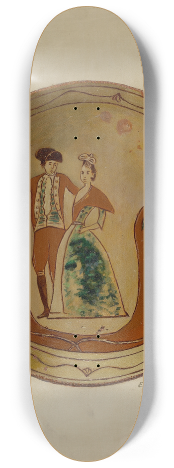 Eugene Shellady - Pa. German Pie Plate 8.25 inch art skate deck