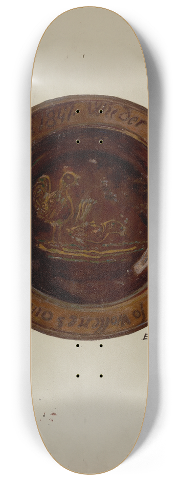 Eugene Shellady - Pa. German Plate 8.25 inch art skate deck