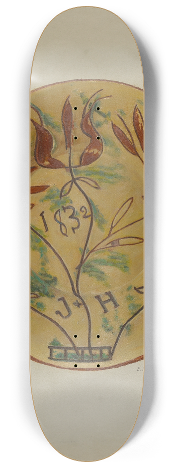 Eugene Shellady - Pa. German Plate 8.25 inch art skate deck
