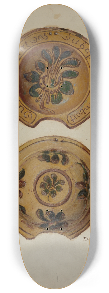 Eugene Shellady - Pa. German Shaving Basin 8.25 inch art skate deck