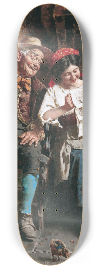 Eugenio Zampighi - Good Tidings 8.25 inch art skate deck